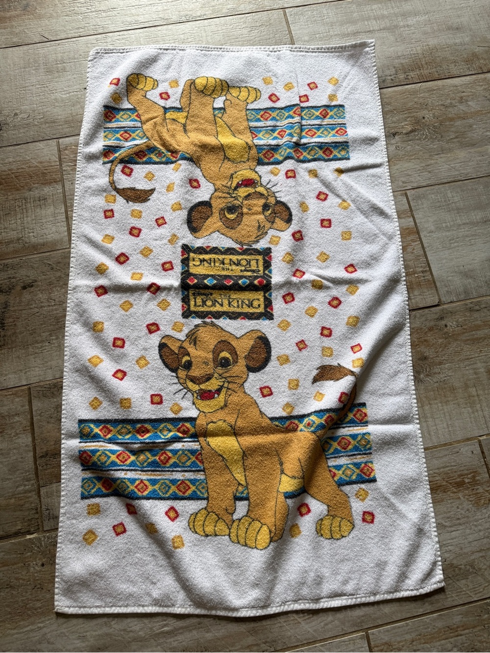 Vintage 1990’s Lion King Simba Beach Towel